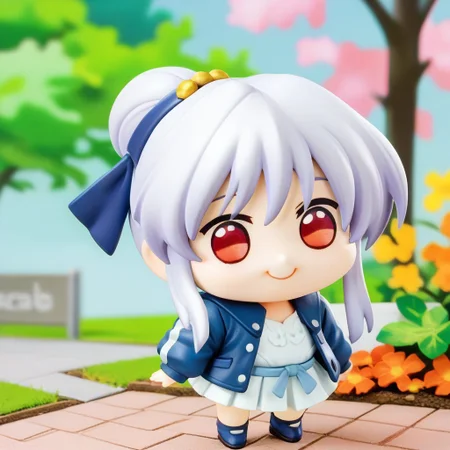 score_9, score_8_up, score_7_up, best quality, source_anime,  1girl, solo, takabe, doro, creature, :3, chibi, no humans,white skin,four legs,all four, solid circle eyes,red eyes, no pupils, smile, park,simple background