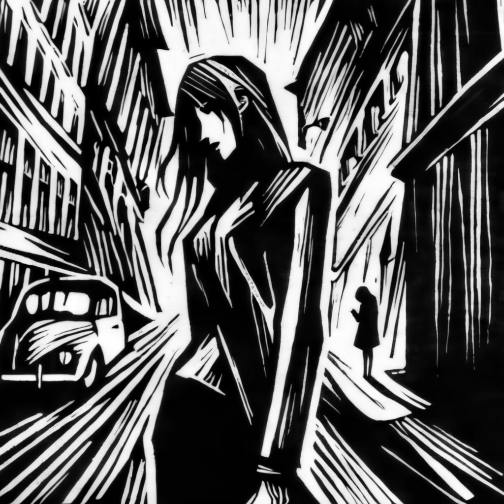 drawix7 girl  in city<lora:drawix7:1>