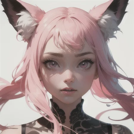 masterpiece, best quality, fox, large eyes, (cartoon), upper body, splashing, abstract, psychedelic, (neon:0.8), extremely detailed, (white background:1.3), ink, (creative:1.3), intricate detail, (pretty face), dynamic lighting, natural lighting, (pink:1.3), photorealistic, sy3 <lora:Sy3:0.35> <lora:ink-0.1-3-b28-bf16-D128-A1-1-ep64-768-DAdaptation-cosine:1>