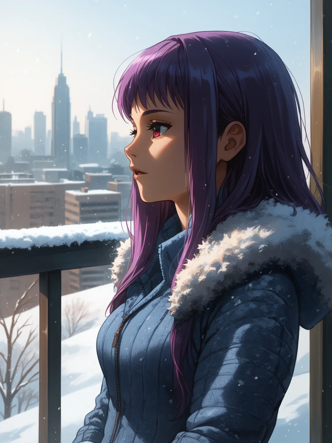(upper body, solo focus:1.2) <lora:happy_tentacle-fujiko-v0.2-000030:1>, ht_fujiko, medium breasts (petite:1.2), <lora:Shed_The_Skin's StS_age_slider_v1_initial_release:-1.25> ( :1.1) (perky breasts:1.2) ( , , ( exhausted :1.2) , parted lips , (looking down:1.2) :1) , outdoors, vegetation, ( :1.1), winter, snow , (day :0.6), (blue sky:0.6) , (:0.5), people , ( :0.9), balcony, skyline, ( :0.8) score_9, score_8_up, score_7_up, score_6_up, score_5_up, score_4_up, ( [(realistic, photorealistic:1.3):(realistic:1.2):14] [(3d:1.2)::12] :1) <lora:LUUNA's Lunas-NijiJourney-SDXL-B2:0.25>, nijijourney <lora:prgfrg23's Counterfeit-V3.0 Style SDXL_LoRA_Pony Diffusion V6 XL:0.35> <lora:mfcg's mfcgXL:0.12> <lora:reweik's gyokai(himehajime)_PonyXL_style_v01:0.14>