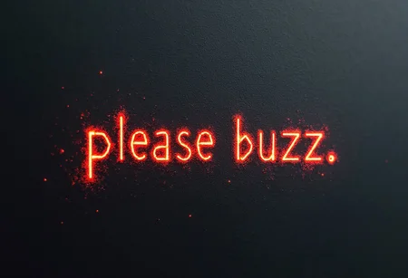 it says "please buzz" in plain text