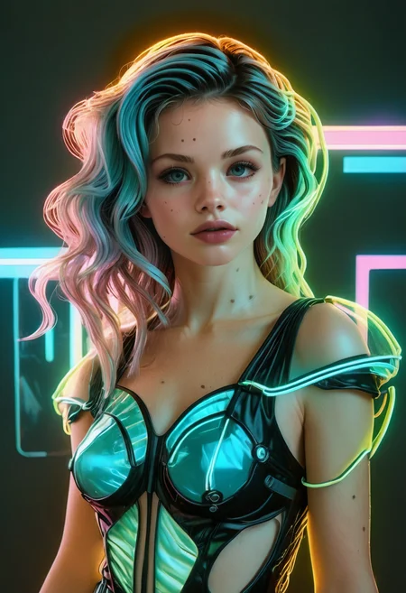 <lora:World_of_Glass_Filament:0.51> made of, tiny neon glass filaments, w0gf1l vaporwave style anime artwork, grand photograph, Polaroid, annoyed girl, neon glowing hair, canon 5d mark 4, neon light, kodak ektar, flamboyant, pastel colors, curved lines, elaborate detail, art by j.c. leyendecker . retro aesthetic, cyberpunk, vibrant, neon colors, vintage 80s and 90s style, highly detailed', 'gothic style anime artwork, grand photograph,   <lora:ip-adapter-faceid-plusv2_sdxl_lora:1> <lora:retro fashion cyberpunk style:0.8> retro, cyberpunk, fashion, style  <lora:sss:0.8> subsurface scattering, sss
