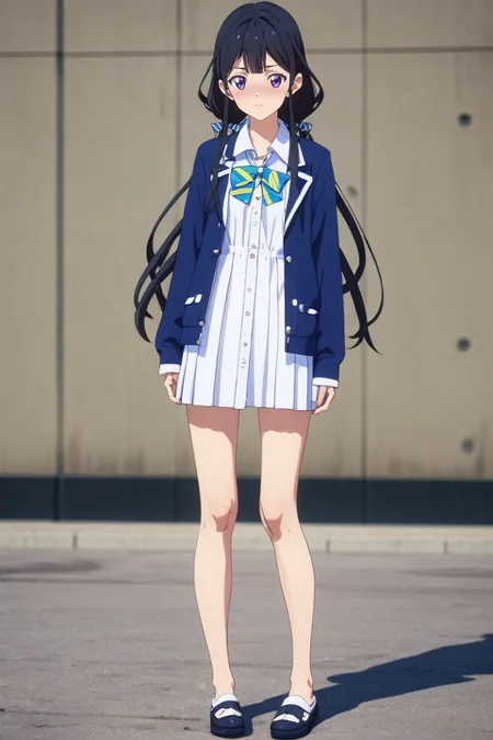 score_9, score_8_up, score_7_up, source_anime, rating_safe, , (3d:0.4), , , 1girl, solo, <lora:aki_adagaki_pony:0.86>, aki_adagaki, black hair, purple eyes, long hair, bangs, twintails, low twintails, bow, straight-on, full body, tokyo tower, dark, (pose), embarrassed, nose blush, , <lora:sdxl_lightning_8step_lora:1>