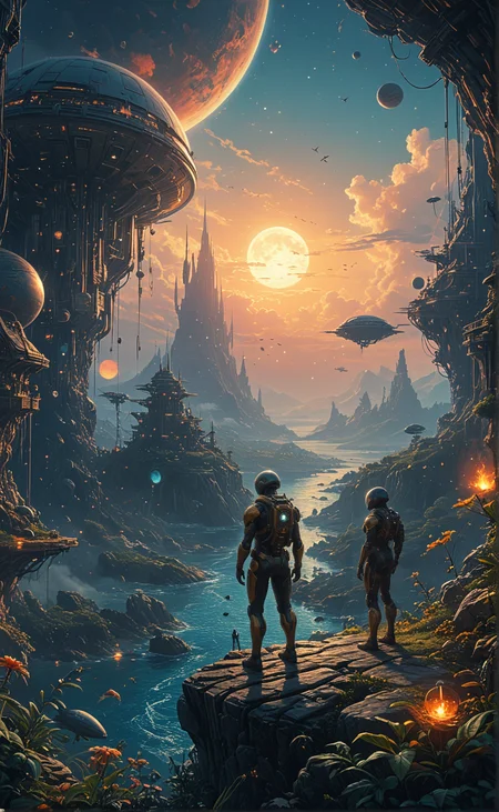 sci-fi style ethereal fantasy concept art of  Festive evening, May 1st Labor Day,  
Programmers, designers, managers celebrating together,
 intricate, 8k highly professionally detailed, HDR, CGsociety, heavenly atmosphere, detailed illustration, hd, digital art, overdetailed art, concept art, complementing colors, trending on artstation, Cgstudio, the most beautiful image ever created, dramatic, subtle details, illustration painting by alphonsn, vibrant colors, 8K, award winning artwork, high quality printing, fine art, gold elements, intricate, epic lighting, very very very very beautiful scenery, 8k resolution, digital painting, sharp focus, professional art, atmospheric environment, art by artgerm and greg rutkowski, by simon stï¿½lenhag, rendered by Beeple, by Makoto Shinkai, syd meade, 8k ultra hd, artstationHD, 3d render, hyper detailed, elegant, 
<lora:add-detail-xl:1> 
<lora:aidmaMJ6.1_v0.5_2:0.7> aidmamj6, 
<lora:SDXLFaeTastic2400:0.15>,
<lora:tbh129-sdxl:0.2> style of Michael Cheval,
brave light . magnificent, celestial, ethereal, painterly, epic, majestic, magical, fantasy art, cover art, dreamy . futuristic, technological, alien worlds, space themes, advanced civilizations
