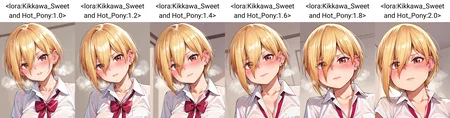 score_9, score_8_up, score_7_up, source_anime, anime screencap, anime coloring, masterpiece, best quality, traditional media, uncensored, 1girl, (portrait:1.2), brown eyes, blonde hair, short hair, hair between eyes, mole, mole under eye, large breasts, jewelry, earrings, piercing, ear piercing, blush, ear blush, breasts, school uniform, shirt, white shirt, collared shirt, (untucked shirt:1.2), short sleeves, <lora:Kikkawa_Sweet and Hot_Pony:1.0> looking at viewer, heavy breathing, steam, steaming body, cute face, shiny body, shiny skin, clear skin, shiny hair, ultra detailed eyes, depth of field, sharp, (intricate details, hyperdetailed:1.15)