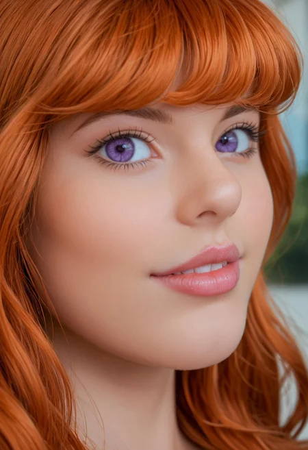 zPDXL3, Daphne, realistic eyes, violet eyes, orange hair
extreme close up, focus on eye, large eye, picture of eye, extreme closeup of eye, extreme closeup of iris