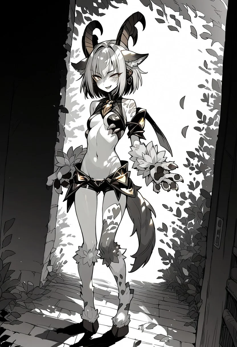 source_anime, detailed eyes, scale suit, dynamic angle, dynamic pose, random emotion,
EnD_Fashion Style,
expressiveh,
detail backround, bedroom,
BREAK 
sharp style, dim lighting, slit lighting, dynamic angle,
 flex, 
 BREAK
(Masterpiece), (expressive eyes), 1girl,
small breast,
Baphomet, animal hands, animal legs, kneehigh fur, hooves, side animal ears, segmented horns,
sexy, slut, revealing clothes,
(score_9, score_8_up, score_7_up),
<lora:MGE_V5.0:1.2>
BREAK
dappled light, dappled sunlight,