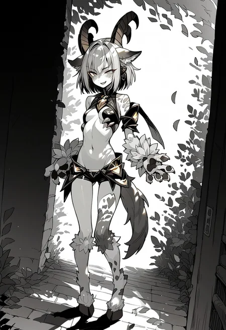 source_anime, detailed eyes, scale suit, dynamic angle, dynamic pose, random emotion,
EnD_Fashion Style,
expressiveh,
detail backround, bedroom,
BREAK
sharp style, dim lighting, slit lighting, dynamic angle,
flex,
BREAK
(Masterpiece), (expressive eyes), 1girl,
small breast,
Baphomet, animal hands, animal legs, kneehigh fur, hooves, side animal ears, segmented horns,
sexy, slut, revealing clothes,
(score_9, score_8_up, score_7_up),
<lora:MGE_V5.0:1.2>
BREAK
dappled light, dappled sunlight,