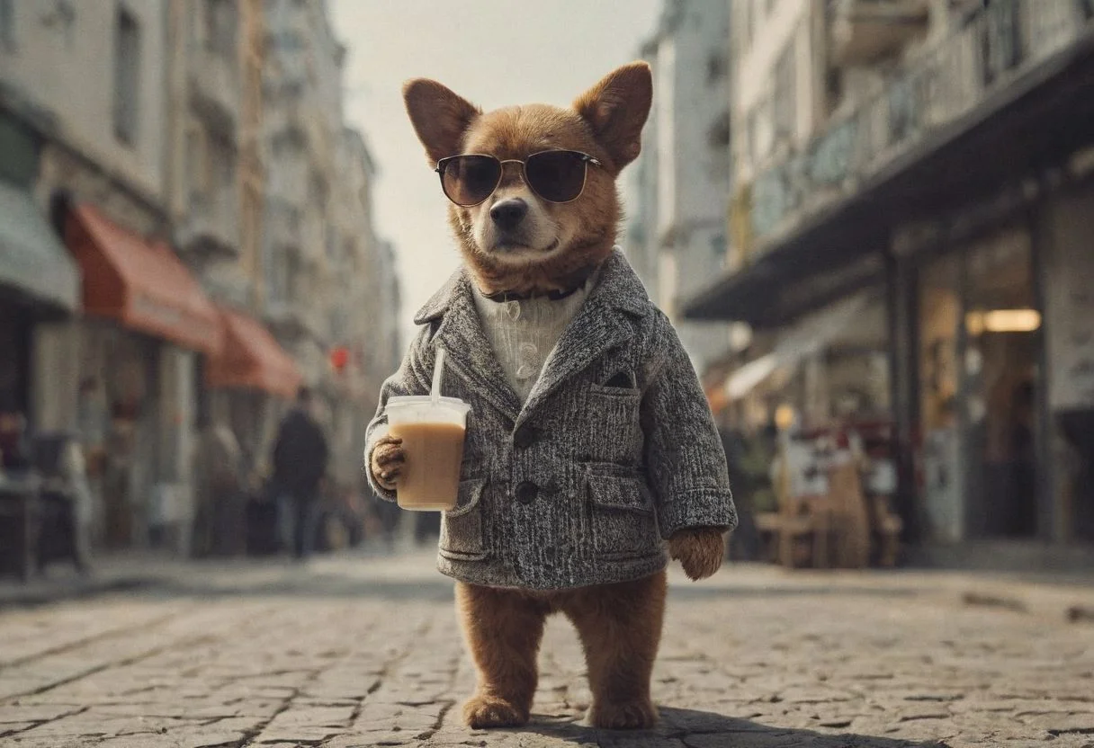 A teddy dog, wearing a fashionable jacket, sunglasses and white shoes, is walking on the fashionable street, holding a cup of milk tea in his hand, with the fashionable commercial plaza in the background. Pictures are of high quality and high definition.
<lora:add-detail-xl:0.95> <lora:dvr-lnds-sdxl:0.3> dvr-lnds-sdxl <lora:MJ52:0.25> <lora:ral-apoctvisn-sdxl:0.3> ral-apoctvisn <lora:zavy-cntrst-sdxl:0.35> dark, chiaroscuro, low-key <lora:zavy-rmlght-sdxl:0.41> zavy-rmlght <lora:SDXLFaeTastic2400:0.225>