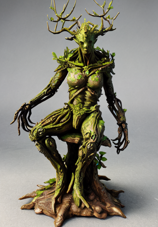 <lora:Spriggan:0.8>, Spriggan, sitting, the thinker, (masterpiece, best quality, absurdres, detailed, ultra-detailed:1.3), (highly detailed, high quality:1.3)