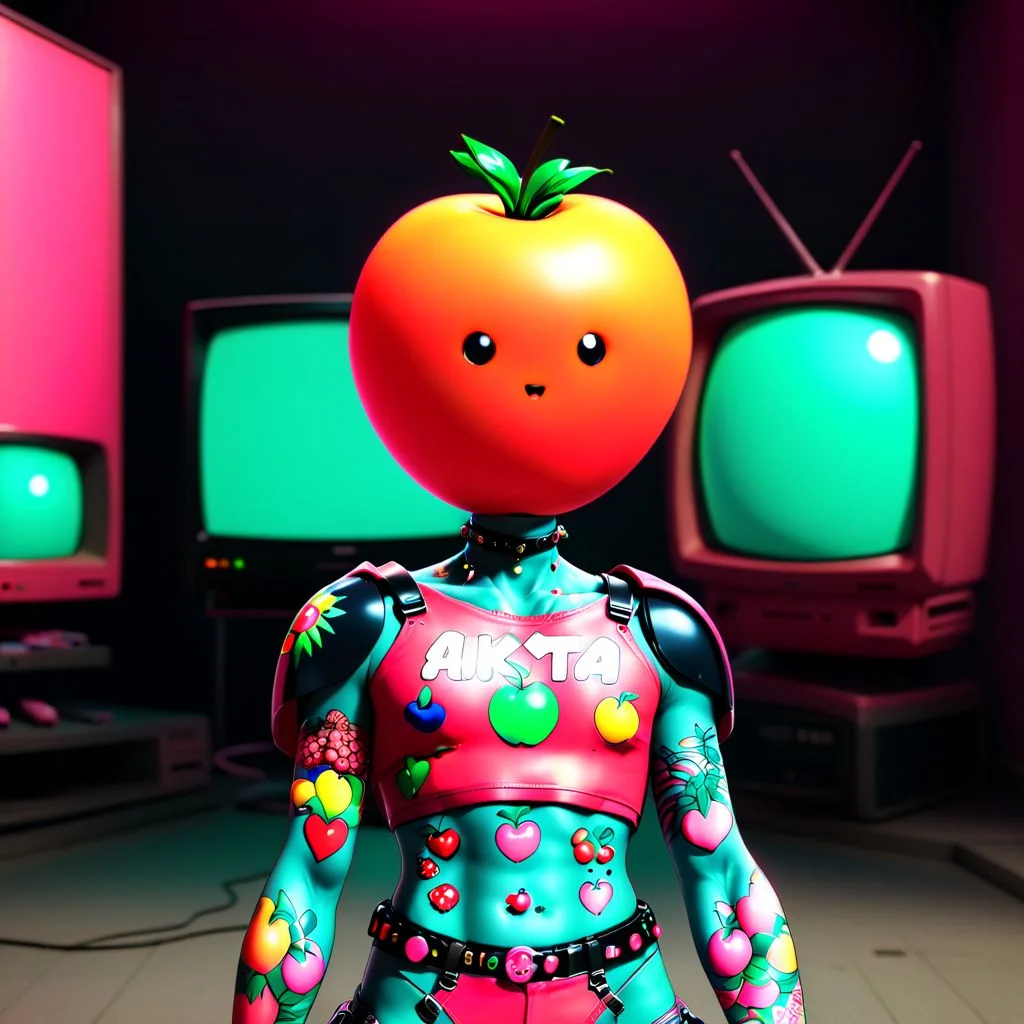 A CRT TV playing 80s anime Akira