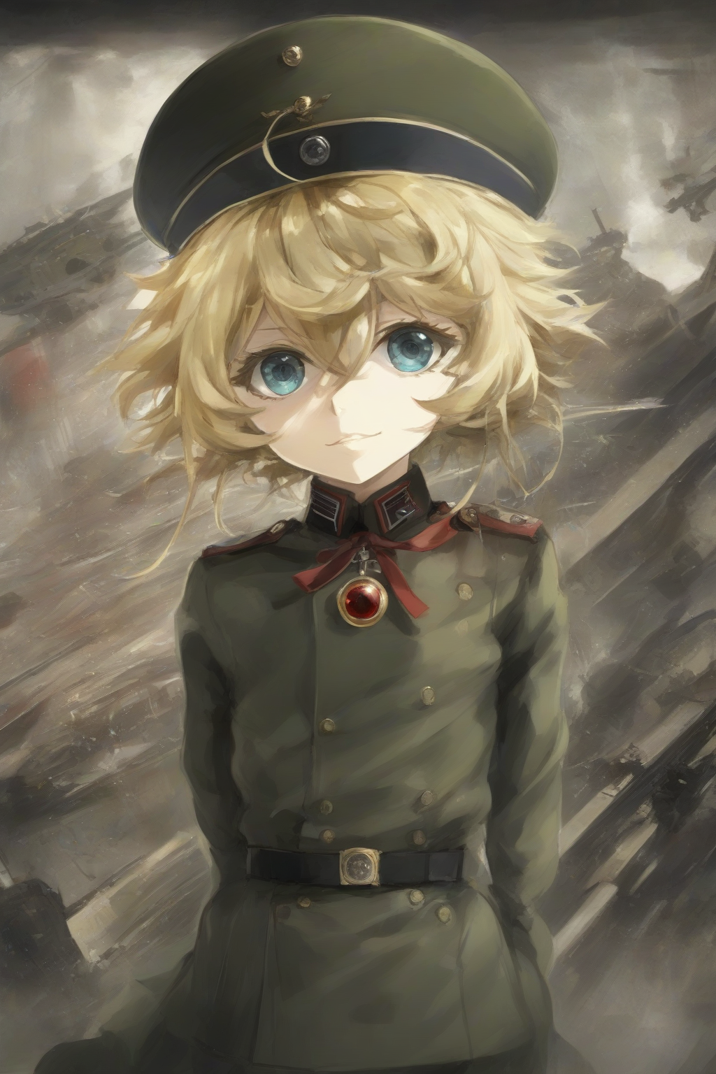 Youjo Senki <lora:youjo_senki:1>, detailed background, masterpiece, best quality, high quality, absurdes