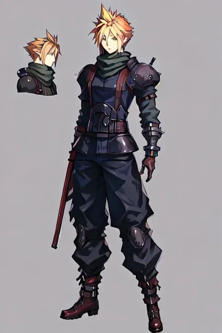 cloud strife, shinra_infantry_uniform