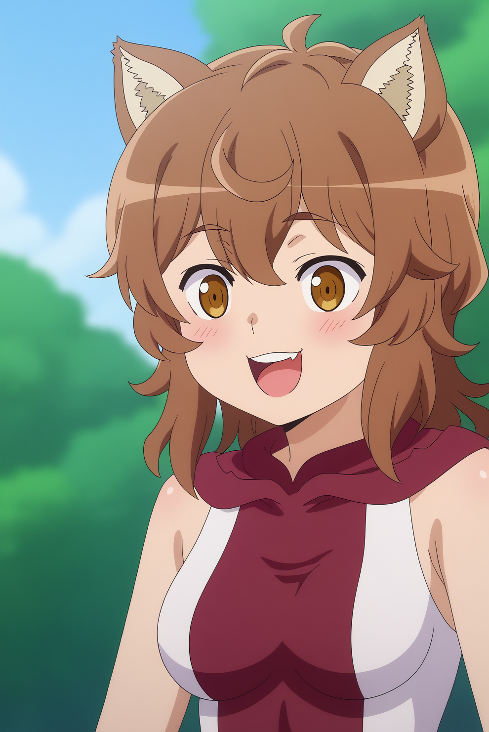 Lili, animal ears, happy  <lora:Danmachi-Lili-PDXL:0.8>