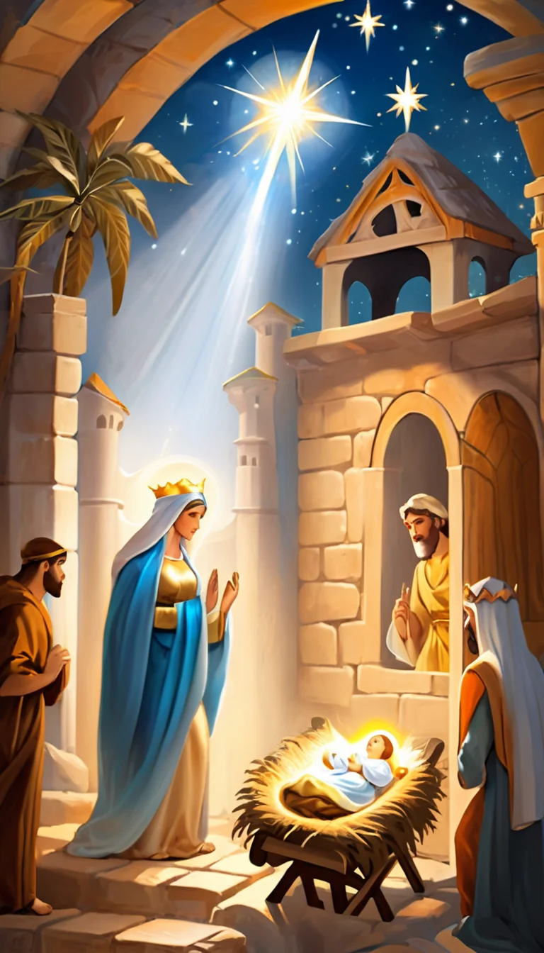 ethereal fantasy concept art of Nativity Scene, scenery, detailed background, masterpiece, best quality, high quality, absurdres <lora:nativity_scene_xl_v1:1> . magnificent, celestial, ethereal, painterly, epic, majestic, magical, fantasy art, cover art, dreamy