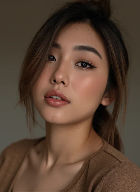 CerysMixer, ultra high definition and ultra realistic photo of a gorgeous young woman modeling. Incredibly detailed zoomed in professional photo of her face.