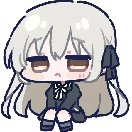 Kasugano Sora,<lora:miratsu_noob:1>,chibi,silver hair,