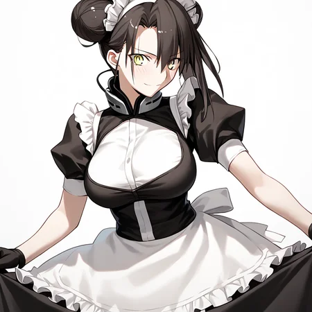 <lora:Takeuchi_Takashi_PonyXL_style_v01:1>
<lora:agent.pony:1>
score_9 , score_8_up , score_7_up , source_anime , 
masterpiece , best quality , ultra-detailed , 
BREAK
agent \(girls' frontline\), maid
1girl , woman , huge breasts , light smile , light blush , ((medusa (fate)):0.5)  , 
long black hair  , maid dress ,  
cowboy shot