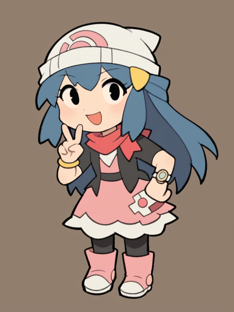 score_9, score_8_up, score_7_up, source_anime, BREAK
1girl, solo,  <lora:TemmieChang-20:1> sketch, :3, dress, black pantyhose, chibi, doing a peace sign, playful, Pokemon, Dawn, blue hair, long hair,