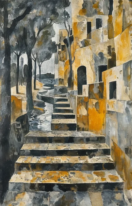 masterpiece,best quality,<lora:tbh215-sdxl:0.9>,illustration,style of Georges Braque animals