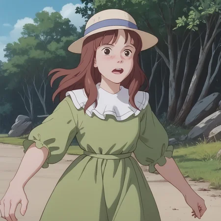 <lora:Kate:0.85> kate, green dress , solo ,