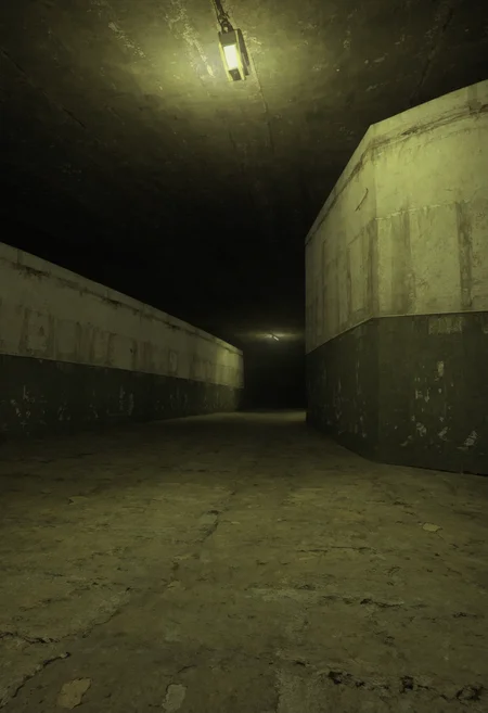 score_9, score_8_up, score_7_up, score_6_up, source anime
BREAK
UUDC, indoors, horror \(theme\), dark, scenery, abandoned, underground, tunnel, concrete walls, peeling paint, dirty floor, cracked floor, ceiling light, dim lighting, decayed, damaged walls, neglected, curve, concrete floor, no humans, architecture, urban decay, floor lamp, white light<lora:[Urban Liminal] Underground Construction Style Background_epoch_10:0.8>