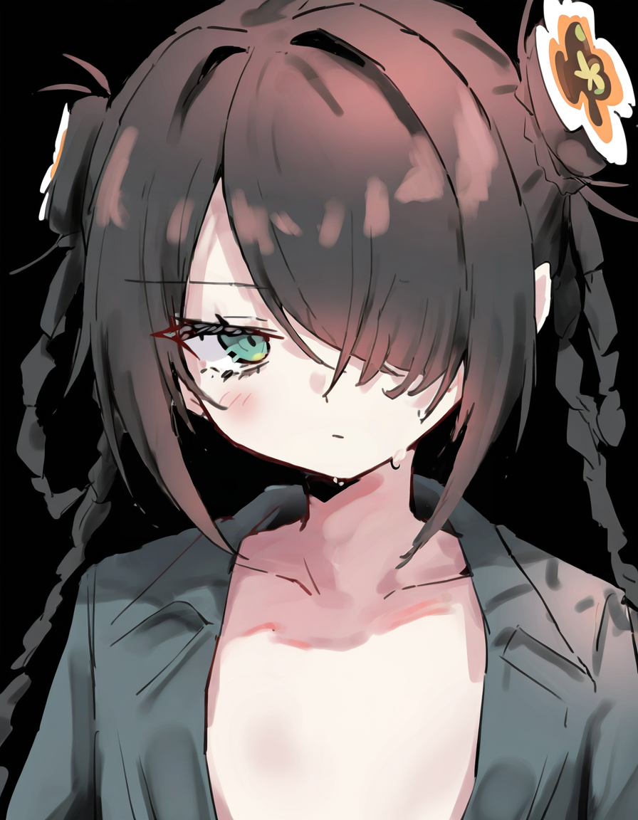 <lora:buzhichunA-000014:1>,buzhichun,1girl,solo,simple background,white background,upper body,, masterpiece, best quality, very aesthetic, absurdres,newest, incredibly absurdres,, toshizou \(0714\)