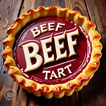 ("Beef Tart" text logo:1.2), 3d, <lora:Harrologos_V1.0:1>