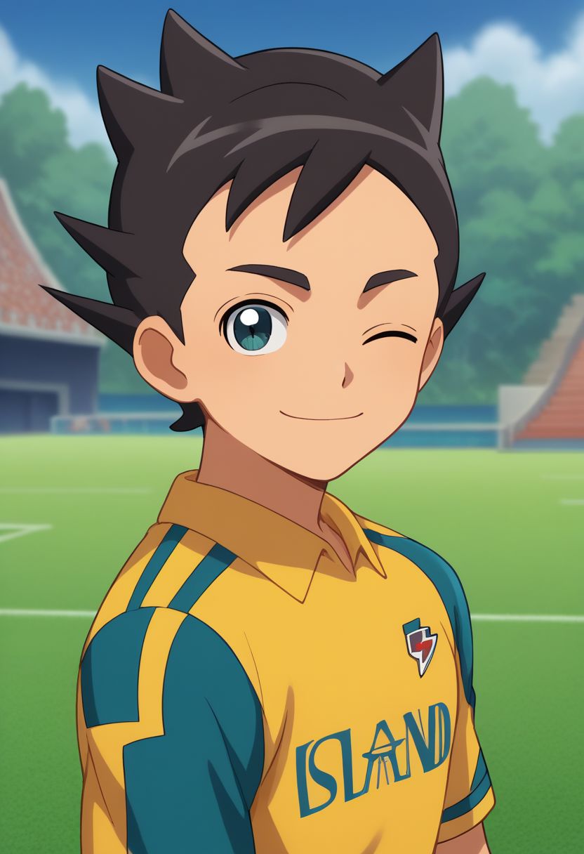 score_9, score_8_up, source_anime, highly detailed, 1boy, solo, male_focus
asuto, solo, 1boy, soccer uniform, male focus, one eye closed, upper body, sportswear, black hair, smile, looking at viewer, orion soccer uniform,