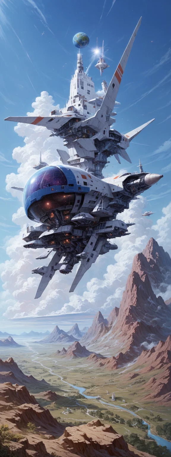 score_7_up, score_6_up, science-fiction, space opera, majestuous space scenery, spaceship, detailed planet, <lora:Cyber-manhwa-style_ponyXL_resized_LOREVER:1>
