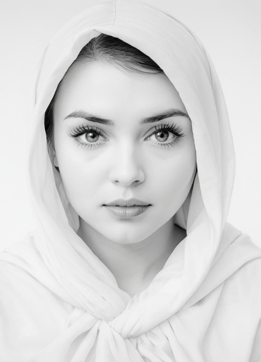 highkey,  1girl, solo, looking at viewer, monochrome, greyscale, lips, eyelashes, traditional media, realistic, graphite (medium)
 <lora:Highkey-SDXL:0.8>
