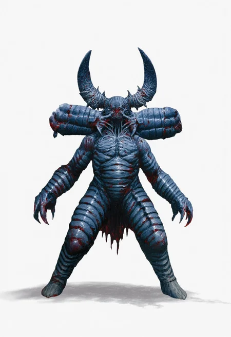 b3rs3rk first person d4concept pov, 3D01S, simple background d4artstyle atmospheric and powerful MikeFranchinastyle dark fantasy, natural organic and first person pov of a berserk style creature
A Tsutomu Nihei Menacing humanoid lobster warrior in midnight blue and steel gray chitinous armor, caught in a dynamic combat stance. Iridescent carapace with metallic highlights shifting from deep navy to twilight purple. Aggressive posture with massive battle-scarred claws raised threateningly. Segmented armor plates flowing like samurai armor, creating an imposing silhouette. Predatory face with extended eye stalks and mandibles, suggesting ancient wisdom and ferocity. Multiple layers of overlapping shell segments with precise anatomical detail. Slight blood-red undertones in the joints and claw highlights. Professional studio lighting emphasizing the glossy shell texture. White background with subtle shadows, hyper-realistic 3D rendering, ultra-detailed creature design, 8k resolution, concept art quality.
UHD letterboxed game trailer frame chromatic aberration dark atmosphere sharp masterpiece with a focus on the character, elden ring style, dark atmosphere, chromatic aberration
