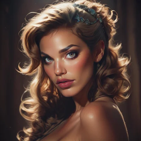 Score_9, score_8_up, score_7_up, score_6_up, BREAK <lora:Dark_Fantasy_Pulp_PinupPony:1> Dark Fantasy Pulp Pinup, Portrait