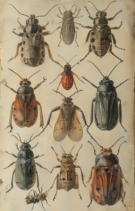 masterpiece,best quality,<lora:tbh248-sdxl:0.9>,illustration,style of Micrographia,cell,bugs