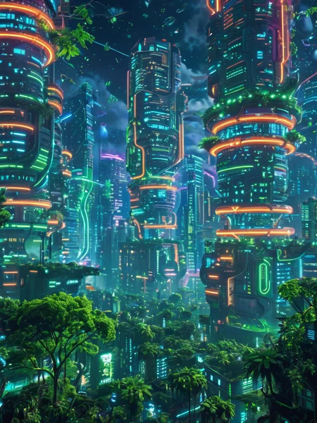 masterpiece,high resolution,
futuristic-city,city,neon,night, fused nature,
, <lora:futuristic_city-xl:0.6>