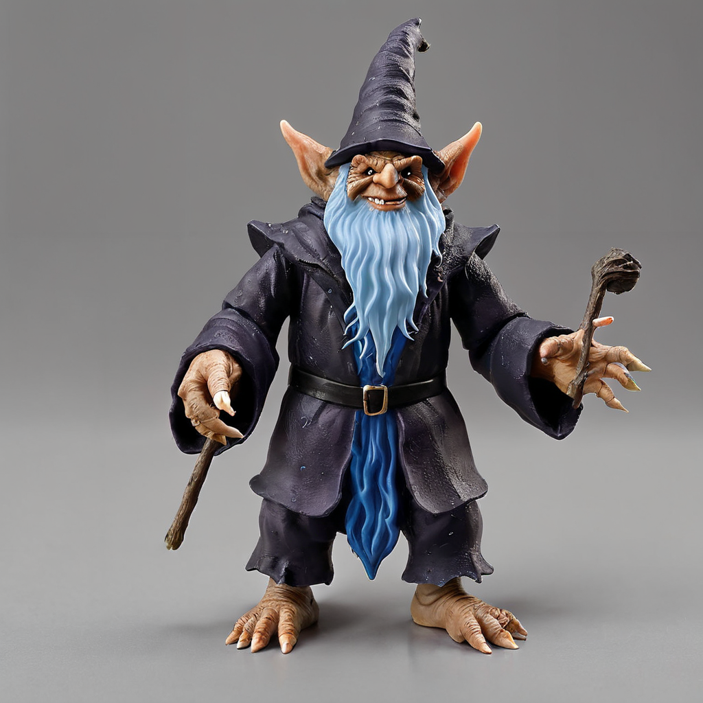 <lora:Everly_Heights_Prop_Generator:1.2> a Dark Troll Wizard action figure