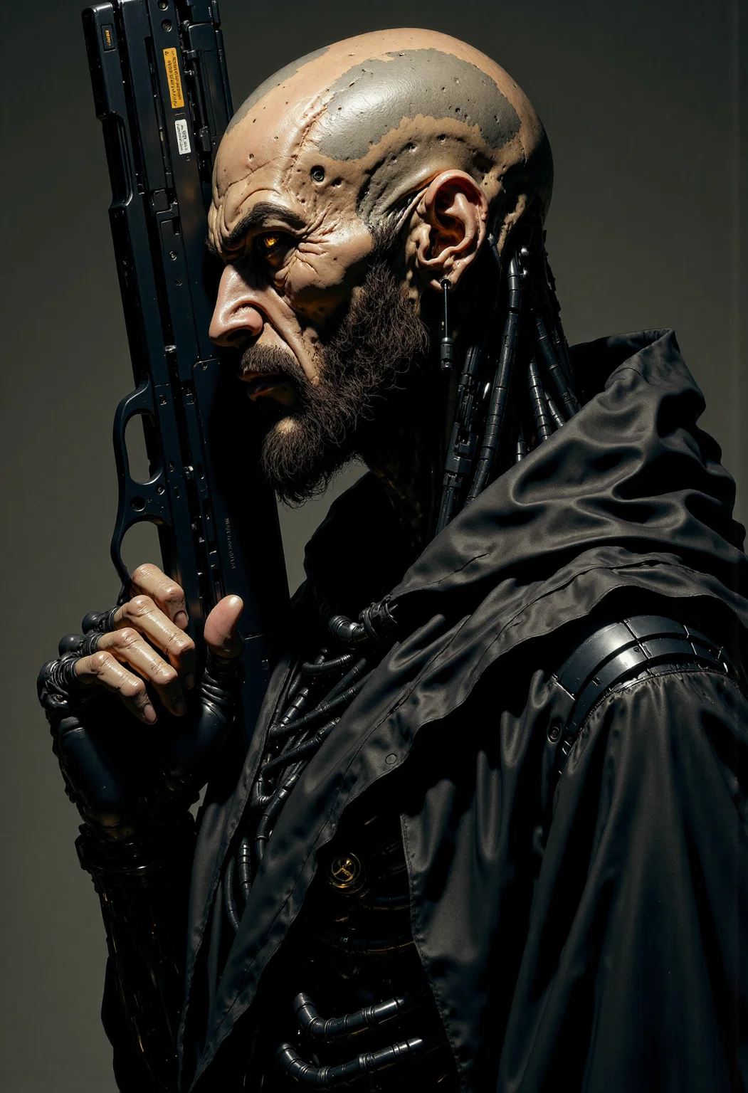 in the style of artics, highest details, ultra hyper realism. highly detailed and realistic. intricate and highly professional artwork, an absolute masterpiece.
highly detailed and hyper realistic, highest details, insanely intricate and detailed, a close up dynamic action side view of a male android character with a gun, dark cyberpunk art in the style of Prometheus Movie by Ridley Scott, portrait of a bearded cyborg warrior, live action movie, bald man, in the style of James Paick, Transformers movie style tech, highly detailed VFX portrait, high tech cables and circuits, detailed cinematic photography, Dren from Splice, highly detailed and hyper realistic
<lora:artics_epoch_15:1> in the style of artics