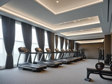 <lora:JJsGym_XL:1>, masterpiece , best quality, ((Gym)), Masterpiece, high quality, best quality, authentic, super detail ,windows ,curtains, dslr, soft lighting, high quality, ceiling light ,no humans,sky, cloud,