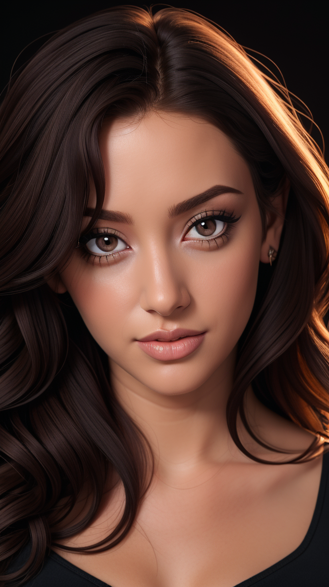 <lora:Jamie_Dominic:1> black wavy hair, brown eyes, full lips, black background, high quality photography