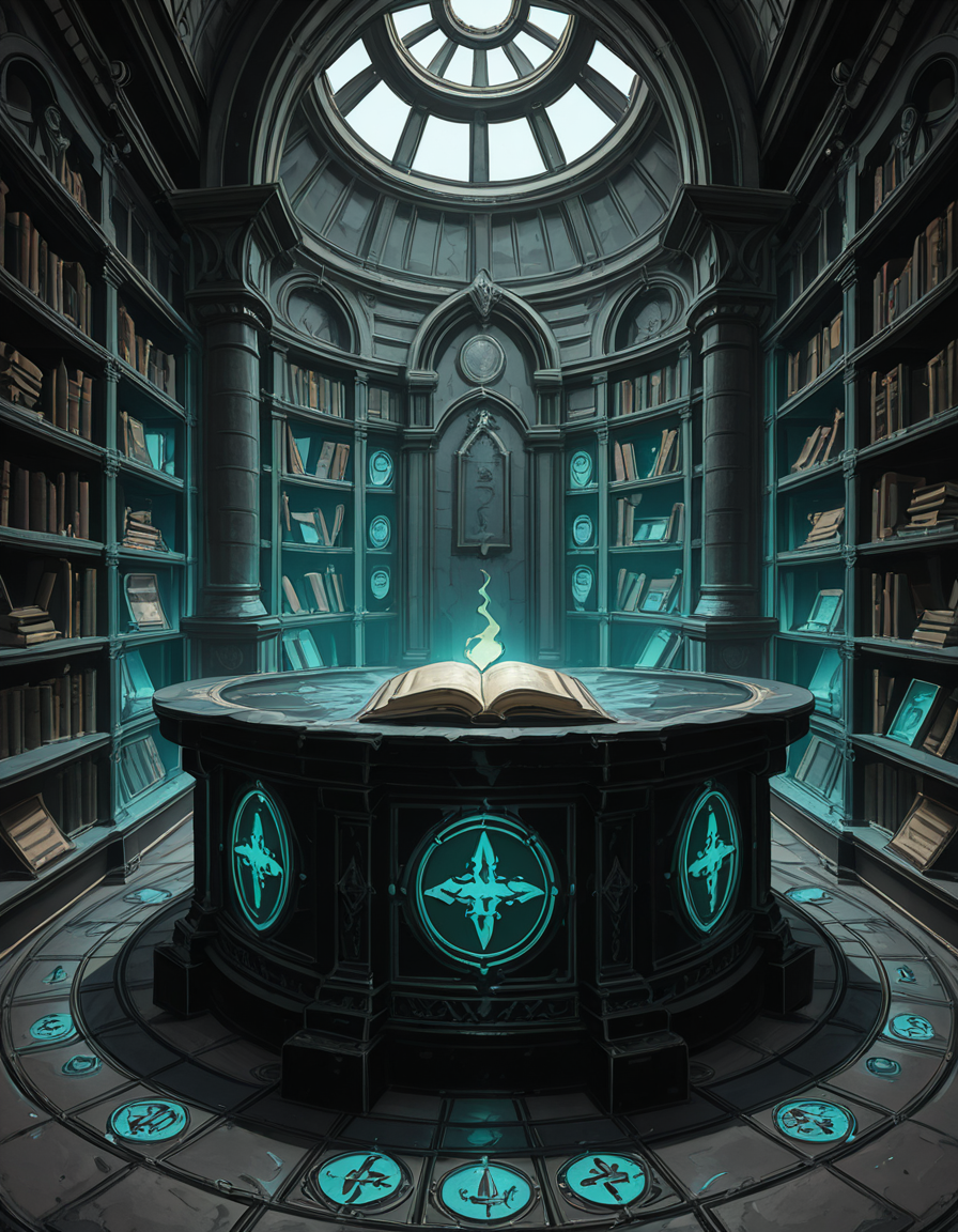 Buried deep within the necromancerâs fortress lies the Library of the Forgotten, an ancient, labyrinthine archive where no living hands have ever turned a page. The immense chamber stretches endlessly into the darkness, its towering bookshelves carved from obsidian and bone, spiraling upwards into unseen heights. The very air hums with an eerie resonance, filled with the whispers of knowledge long abandoned by the mortal world.
The shelves are packed with tomes bound in withered flesh, their covers etched with shifting runes that glow faintly with unholy light. Some books seem to breathe, their spines expanding and contracting like living creatures, while others are locked with chains of rusted iron, sealed by ancient curses too dangerous to be unleashed. Scrolls, brittle with age yet untouched by time, hover in the air, slowly unraveling and reforming, as if reading themselves in a silent, endless cycle.
At the heart of the library stands a massive circular desk, hewn from black stone and inlaid with veins of glowing green energy. Upon its surface, quills made from skeletal fingers hover above open grimoires, tirelessly transcribing forbidden knowledge in ink that shimmers like liquid shadow. Dust does not settle hereâonly the weight of forgotten secrets, pressing down like an invisible hand upon any who dare enter.
Above, the ceiling is a vast cosmic void, an endless expanse of swirling darkness where distant, malevolent stars flicker in unnatural constellations. Occasionally, something moves between the stars, a shape vast and unknowable, watching the library in silence.
In the farthest reaches of the chamber, towering stone monoliths stand, inscribed with ever-shifting text in a thousand dead languages. Some glow faintly, others pulse like beating hearts, their inscriptions rearranging as if whispering among themselves. The floor between them is covered in intricate ritual circles, their markings pulsating with a faint, necrotic glow, hinting at the presence of knowledge too terrible to be contained within mere books.
No footsteps ever disturb the silence, no voices break the eternal stillnessâonly the endless rustling of pages turning on their own, the quiet scraping of phantom quills, and the occasional, distant sound of something shifting among the shelves.
This is not a place of learning.
It is a tomb of knowledge, a repository of secrets too dangerous to be spoken, where books are not just readâthey watch, listen, and remember.
Style & Mood :
- Dark fantasy, gothic horror, necromantic aesthetics
- Cinematic, highly detailed, eerie lighting
- Infernal atmosphere, filled with shadows, glowing runes, and whispering books
- Inspired by the works of ZdzisÅaw BeksiÅski, H.R. Giger, and dark medieval occultism 
<lora:SDXLFaeTastic2400:0.4> <lora:extremely_detailed:0.4> extremely detailed,necromancer l1br4ry, <lora:necromancer_l1br4ry-i:1>, Masterpiece,best quality,hi res,8k,hi res,8k,award winning,(sharp focus, intricate, highly detailed),