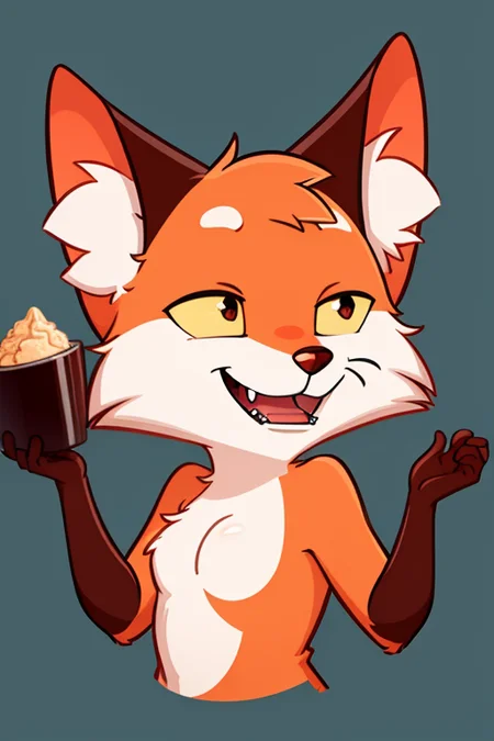 <lora:lisa-10:0.7> :3, ^_^, animal, body fur, cat, closed mouth, fangs, fox, furry, furry female, holding, no humans, orange fur, pappy, simple background, smile, solo, two-tone fur, white fur, yellow eyes, yellow sclera, 
nude,