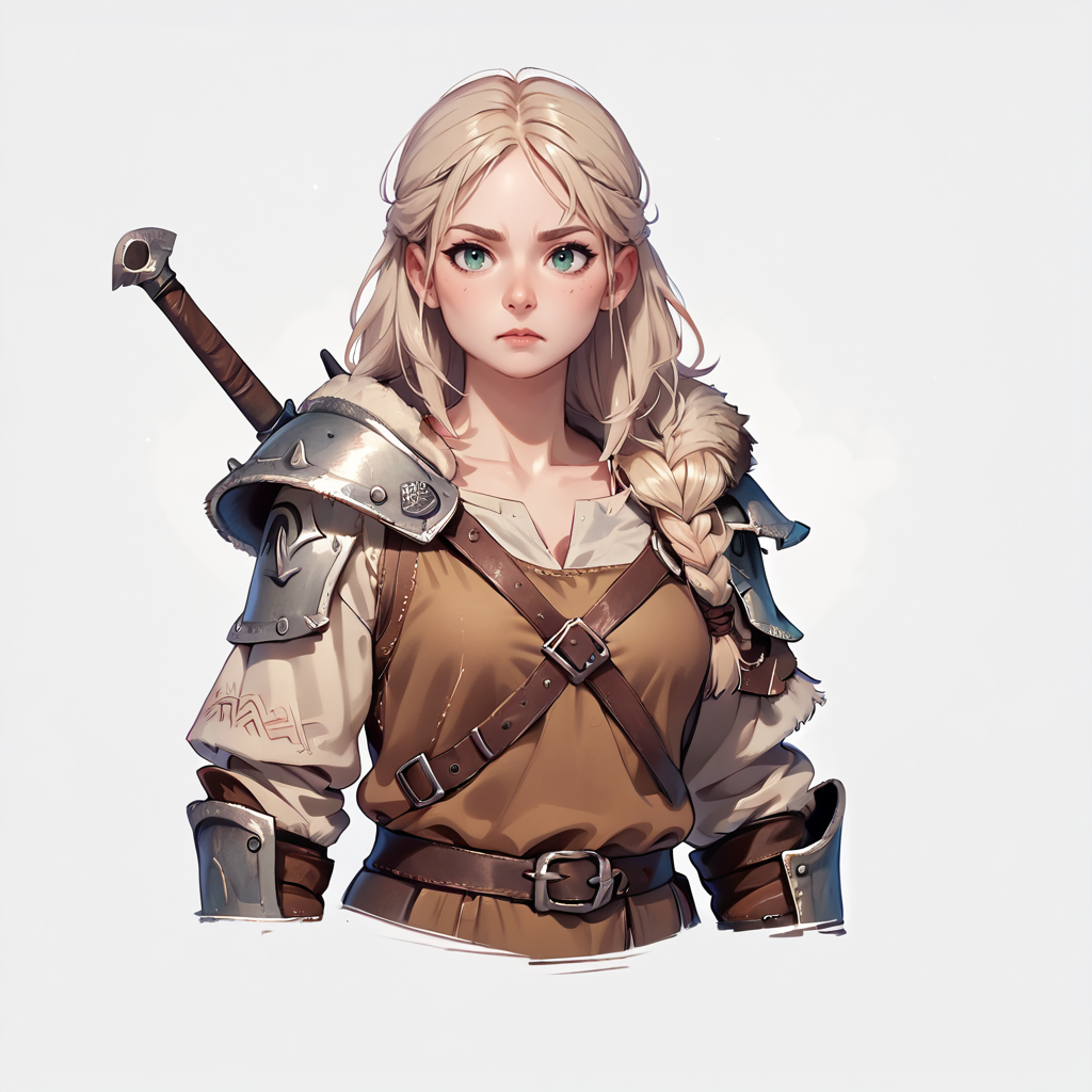 score_9, score_8_up, score_7_up, score_6_up, source_cartoon, rating_safe, realism, renpychargen, 1girl, viking, warrior, valkyrie <lora:RenPy_Character_Generator:0.8>, simple white background