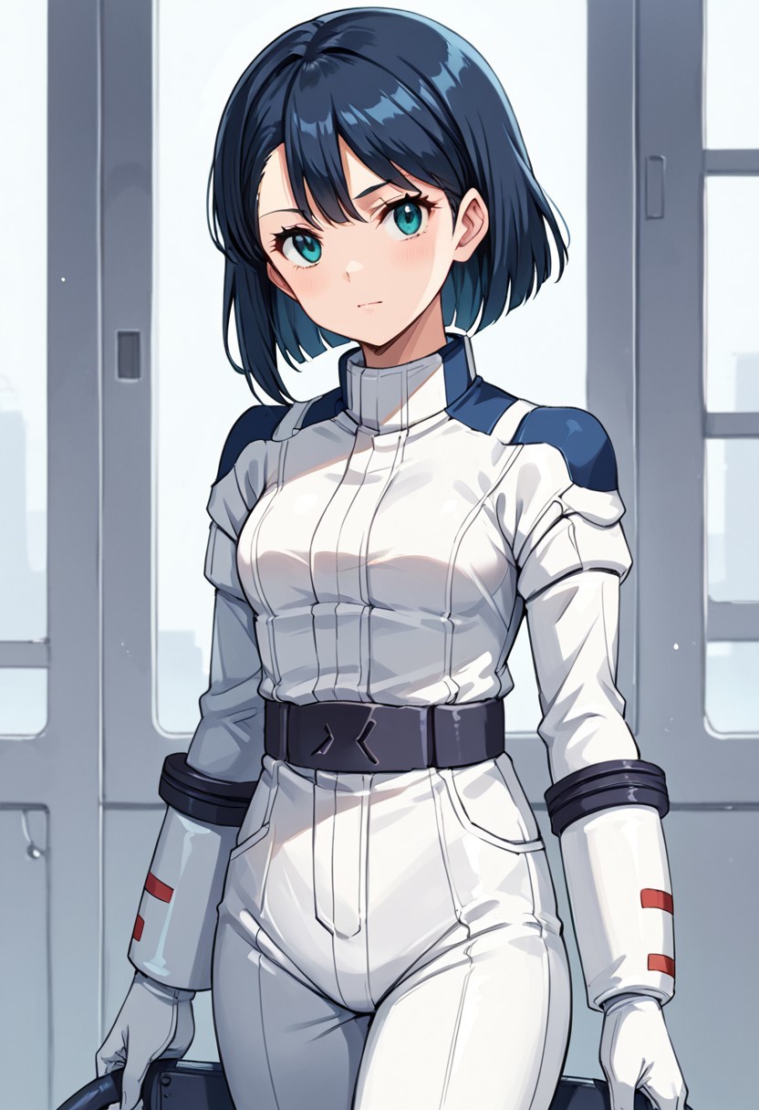 score_9, score_8_up, score_7_up, score_6_up, score_5_up, score_4_up, source_anime, 1girl, zgundam pilotsuit, white pilotsuit