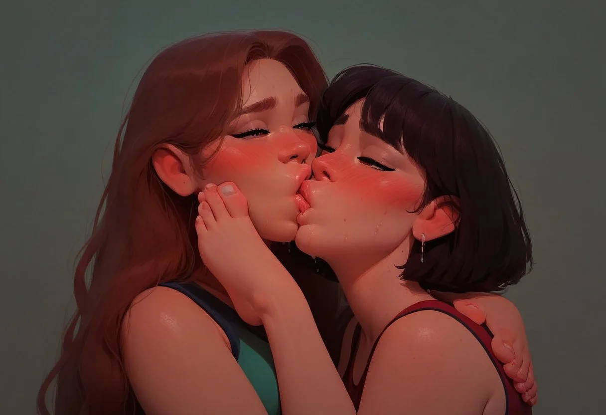 (score_9, score_8_up, score_7_up, score_6_up, score_5_up, score_4_up), source_cartoon, 2girls, two girls, both girls have feethands, feethands, feet for hands, beautiful, adult, feethands on face, feethands covering face, feethands squishing into cheeks, kissing feethands, blushing embarrassed, shy, gym clothes, at the gym, sweaty, feethands pressed against eachother, toes pressed against face,