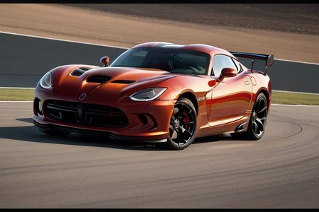 cars fantastic red, [Dodge Viper], speed, racing, intricate detail ,race track , HD. Photograph , in table((realism)), extremely high quality RAW photograph, ultra detailed photograph, sharp focus, high resolution, (detailed skin:1,3),high quality, film grain, Fujifilm XT3,Highly Detailed, movie, (Cinematic Photo:1.3) of (Realistic:1.3)