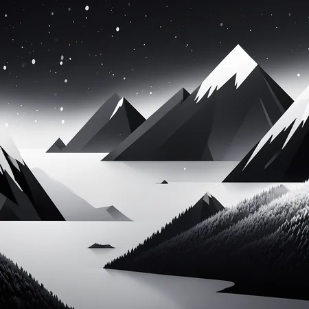 Monochrome SVFONT,beautiful landscape, snow, mountains, glaciers, vivid colors, light, beautiful, elegant, intricate, highly detailed, cinematic, very artistic, vibrant, sharp focus, fine detail, clear, complex, color, ambient background, professional, unique, best, colorful, calm, creative, amazing, symmetry, iconic, focused, great composition, dynamic, atmosphere, new<lora:SVFONT:1> . Black and white, contrast, tone, texture, detailed