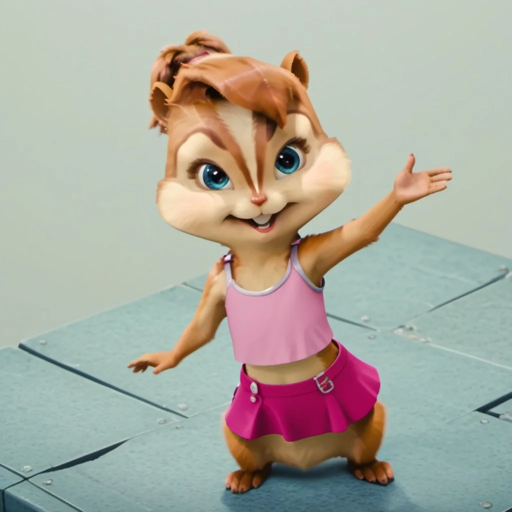 Score_9, score_8_up, score_7_up, source_furry, brittany miller, chipmunk, chipmunk girl, furry female, furry, 3d, render, white background, introduction to the viewer behind,Smug face, pleased with herself, sarcastic , expressive and lively look, in a pink skirt, clear and good quality, depth of drawing, 
<lora:Brittany_Miller__Alvin_and_the_Chipmunks__CG_Movie_version:0.8>