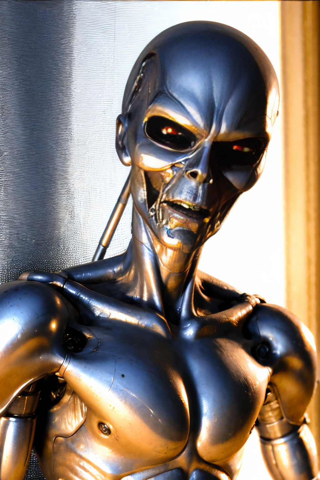 (Realisitc:1.5) alien woman terminator <lora:EdobAlienTerminatorFemale_v1.0:0.8>