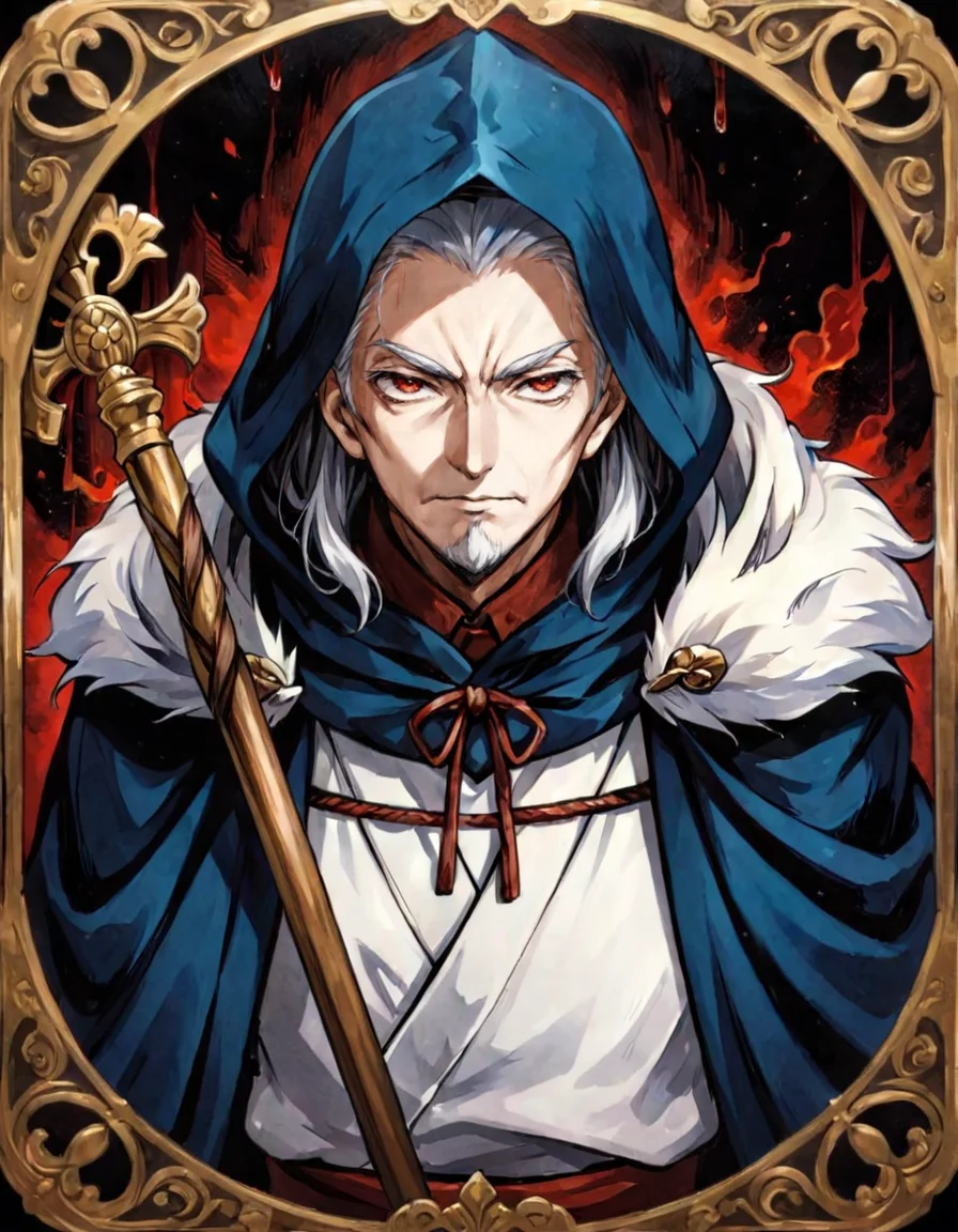 anime artwork photograph 1boy, Ferryman, old man, male focus, hood, staff, old woman, simple background, white background, cloak, japanese clothes, official art, upper body, agahari
<lora:sotn:.6>
<lora:offset_0.2:0.5>, 50mm . cinematic 4k epic detailed 4k epic detailed photograph shot on kodak detailed cinematic hbo dark moody, 35mm photo, grainy, vignette, vintage, Kodachrome, Lomography, stained, highly detailed, found footage . anime style, key visual, vibrant, studio anime, highly detailed