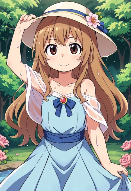 (zPDXL3), 
(zPDXLxxx), 
hiroki, 
1girl, 
solo, 
Aisaka_Taiga
brown_eyes, brown_hair, long_hair, flat chest,
adorable face, 
+ clothes	679416
+ colored	27122
+ costume	41832
+ cute	280321
+ dress	66709
+ female	1911343
+ flower	42969
+ flower in hair	13774
+ forest	17294
+ gala dress	5727
+ hat	133542
+ lake	2384
+ messy hair	1671
+ playful	480
+ aristocrat	137
+ rose dewitt bukater	131
+ smiling	432465
+ splashing	424
+ titanic	434
+ tree	54562
+ wet	12864
+ wet hair	122